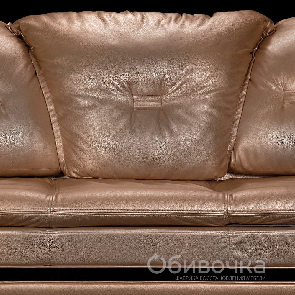 Замена обивки и ремонт механизма дивана «Москва». Из экокожи во флок нафлоке.